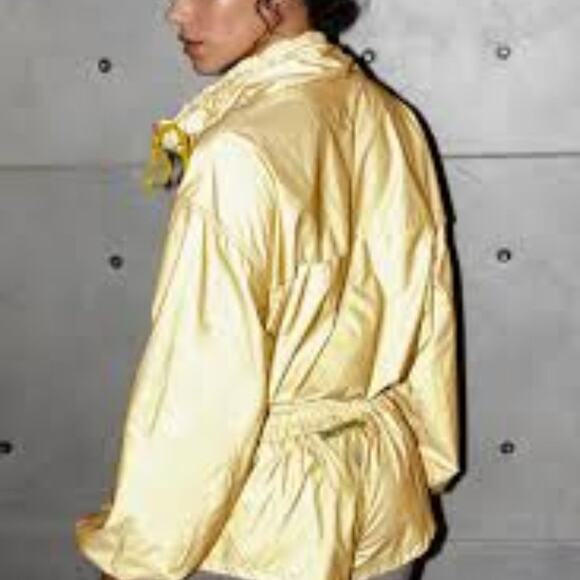 Free People Moonlight Reflective Jacket Gold XS NWT - Picture 4 of 7